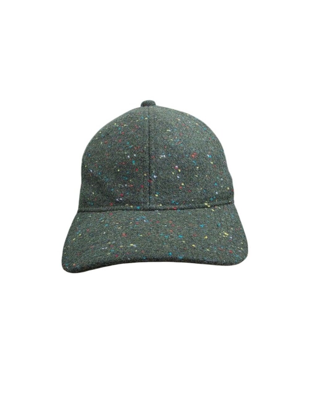 Universal Thread Olive Green Wool Blend Tweed Confetti Baseball Cap Hat GUC